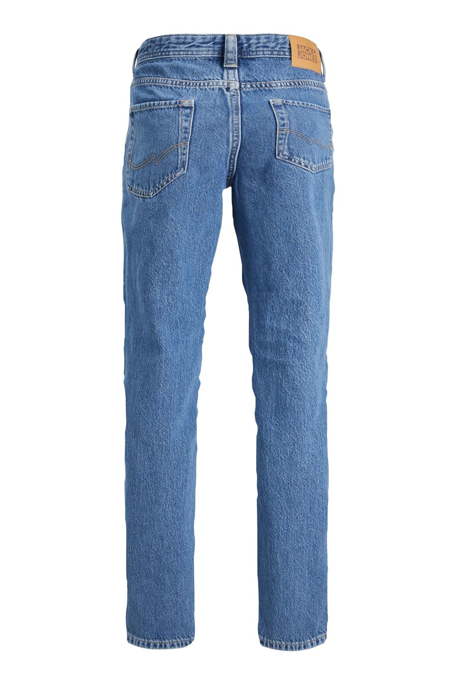 JACK & JONES Blue Clark Straight Fit Stretch Jeans - Image 8 of 8