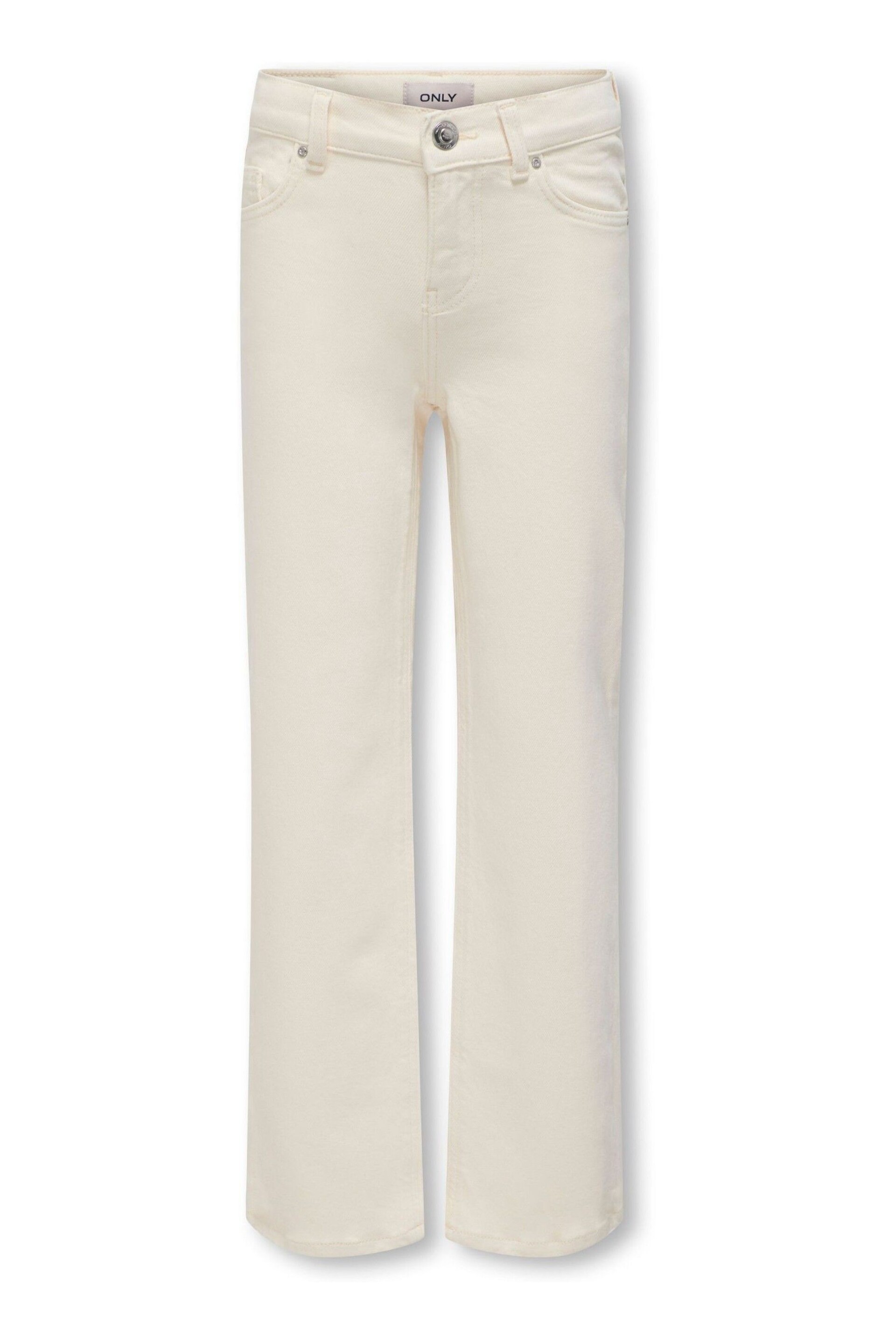 ONLY KIDS Cream Straight Leg Adjustable Waist Jeans - Image 1 of 3