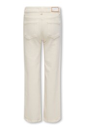 ONLY KIDS Cream Straight Leg Adjustable Waist Jeans - Image 2 of 3