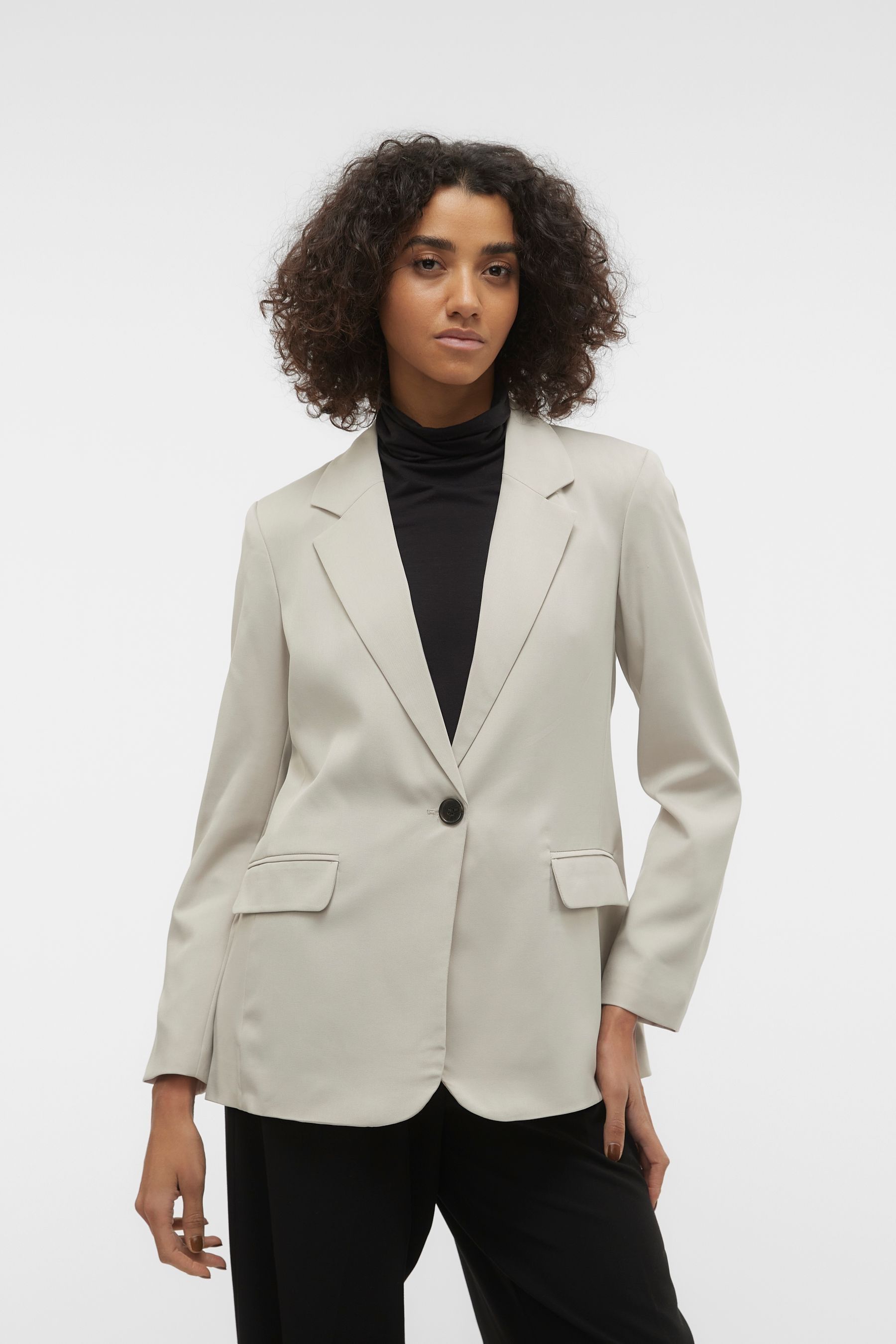 Buy VERO MODA Grey Relaxed Fit Long Sleeve Blazer from Next Singapore
