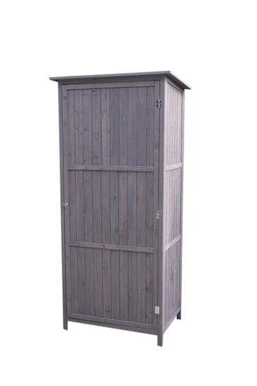 Charles Bentley Grey Garden Wooden Storage Shed 6 x 3ft