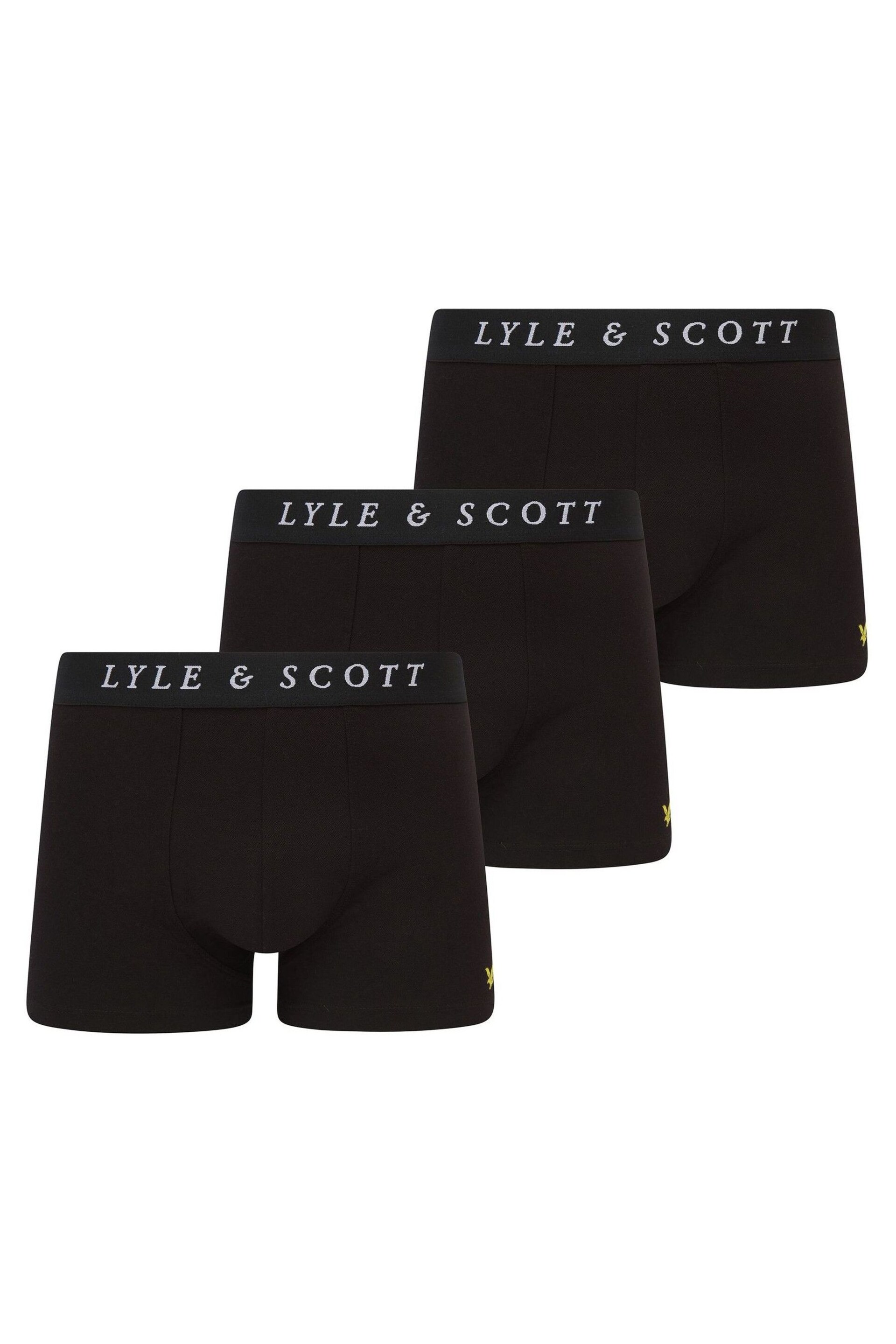 Lyle & Scott Black Underwear Trunks 3 Pack - Image 1 of 2