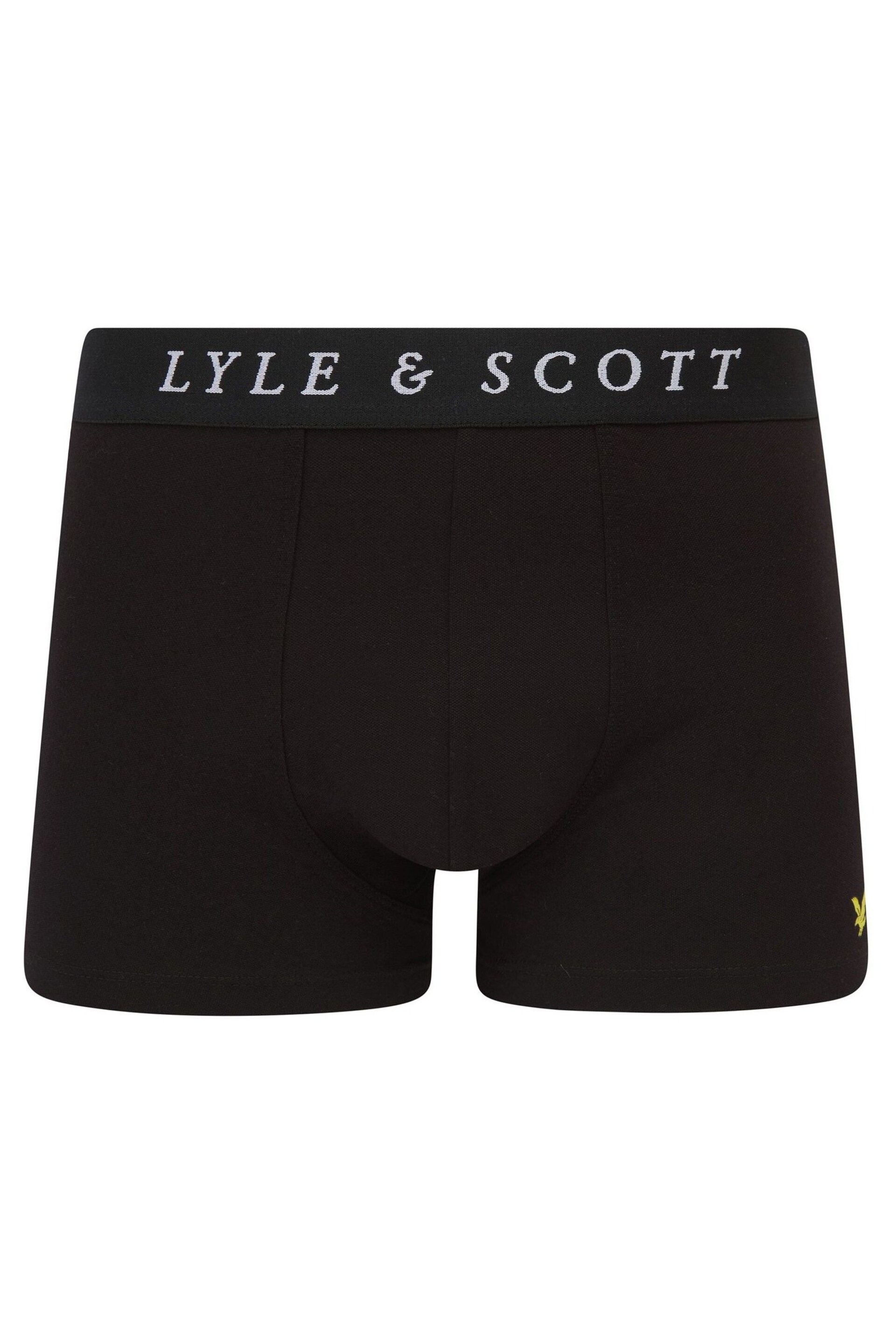Lyle & Scott Black Underwear Trunks 3 Pack - Image 2 of 2