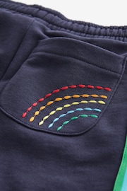 Little Bird by Jools Oliver Navy Rainbow Rainbow Stripe Jersey Shorts - Image 10 of 10