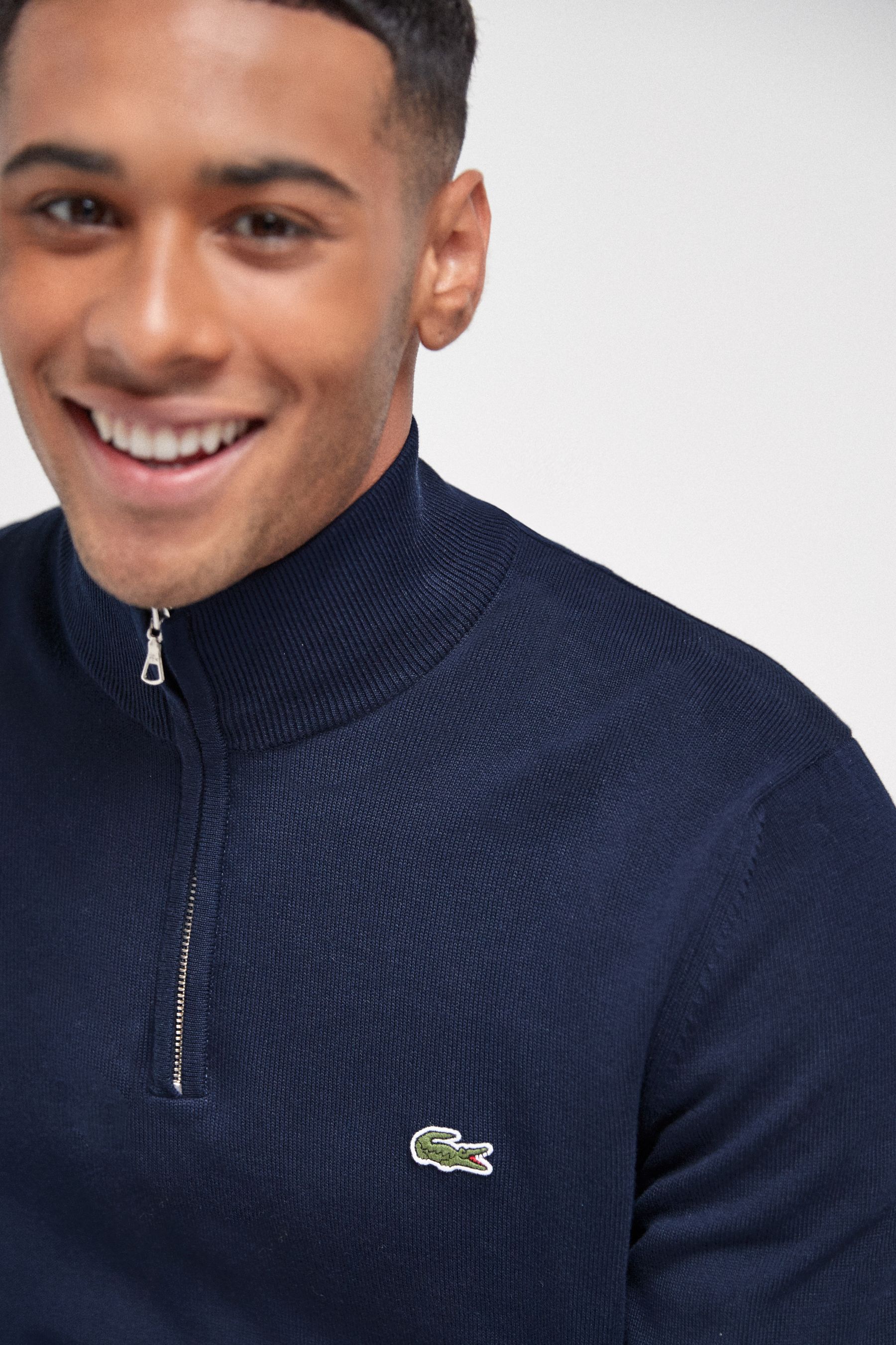 Lacoste 1 4 Zip 100 Cotton Jumper