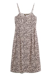 Superdry Pink Print Button Cami Midi Dress - Image 4 of 5