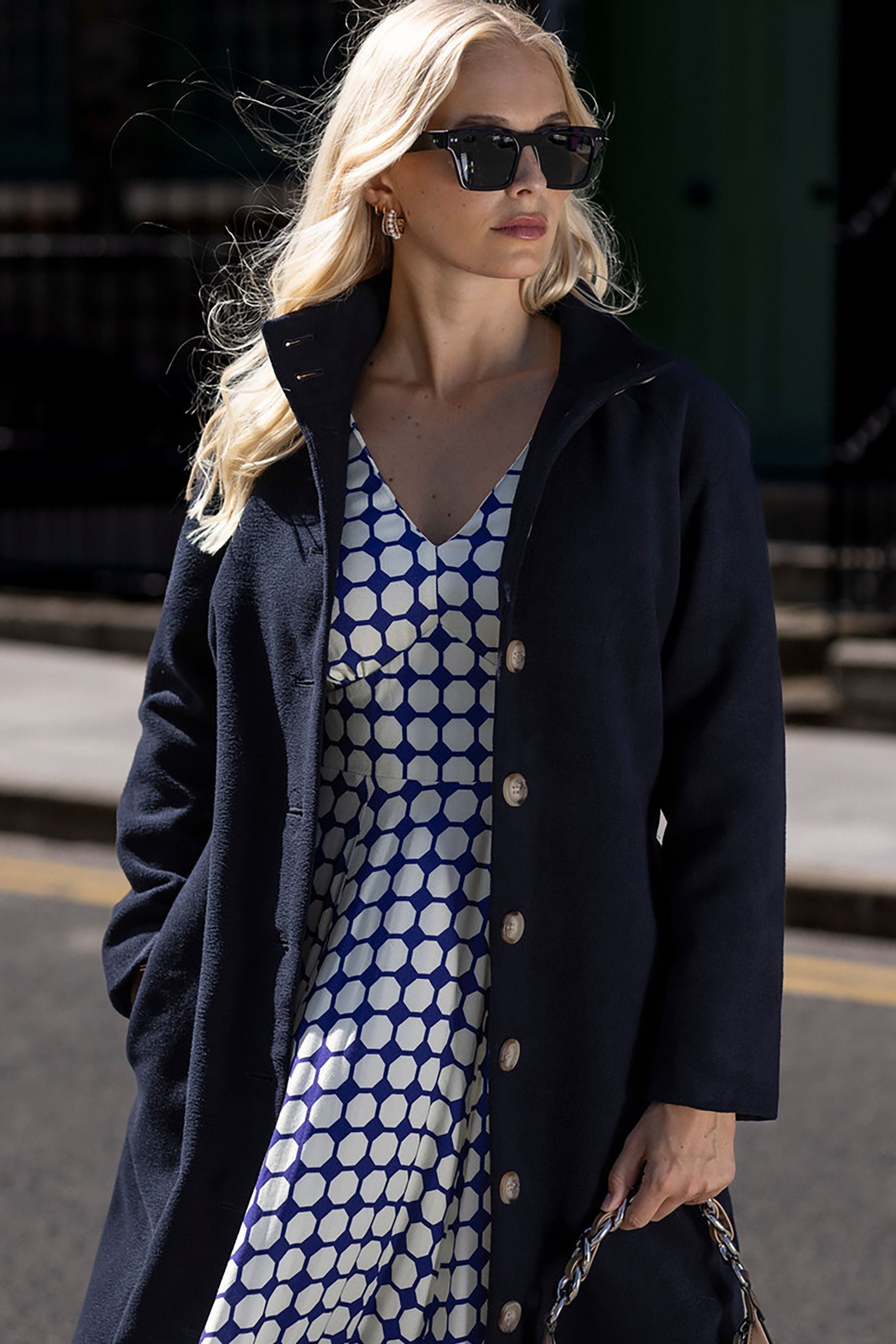 Long coat with tie hot sale