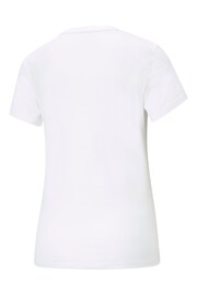 Puma White ESS Logo 100% Cotton T-Shirt - Image 7 of 7