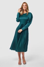 Closet London Blue Pleated Midi Dress - Image 1 of 4