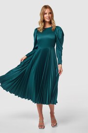 Closet London Blue Pleated Midi Dress - Image 4 of 4