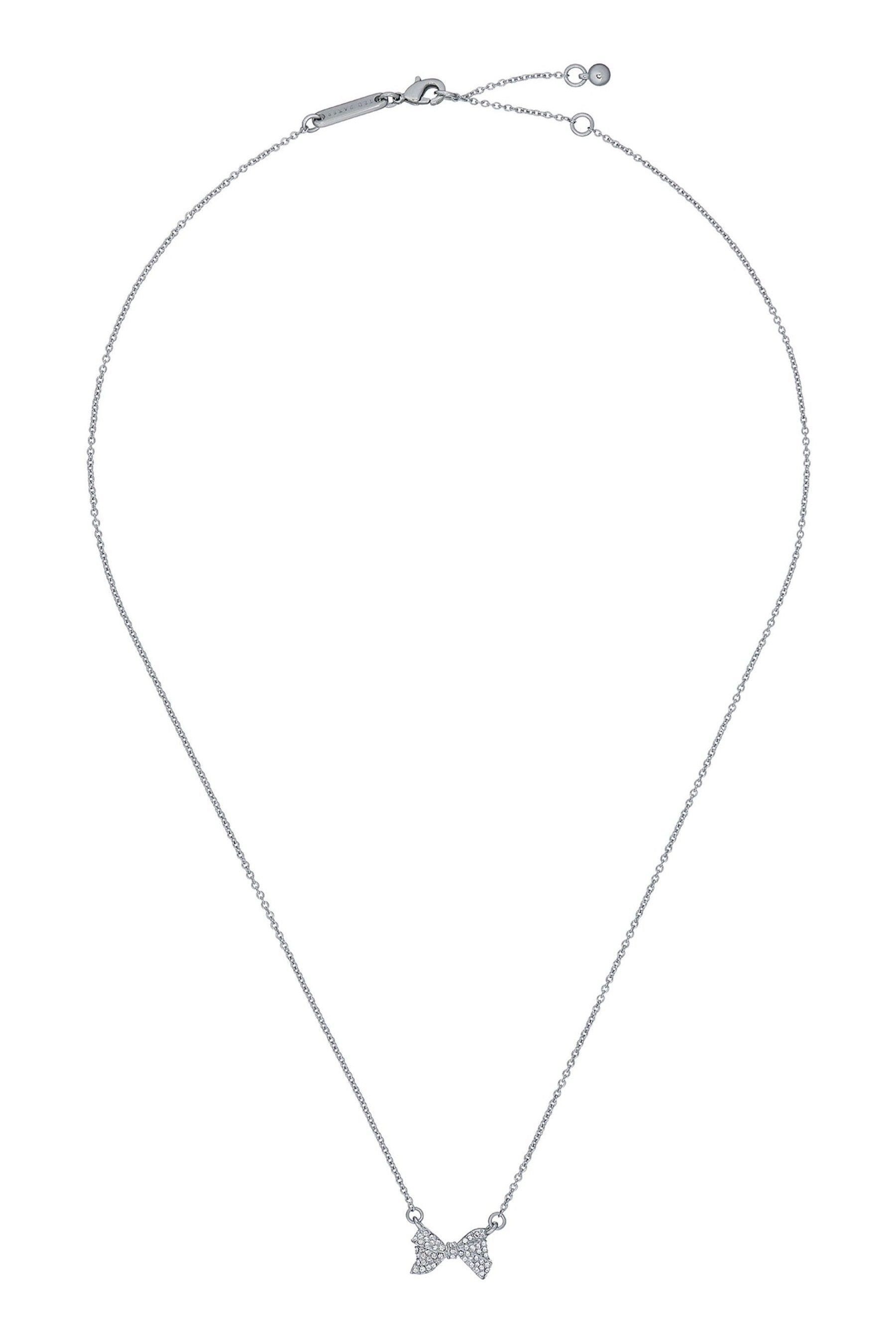 Buy Ted Baker Silver Tone BARSIE Crystal Bow Pendant Necklace from Next Australia