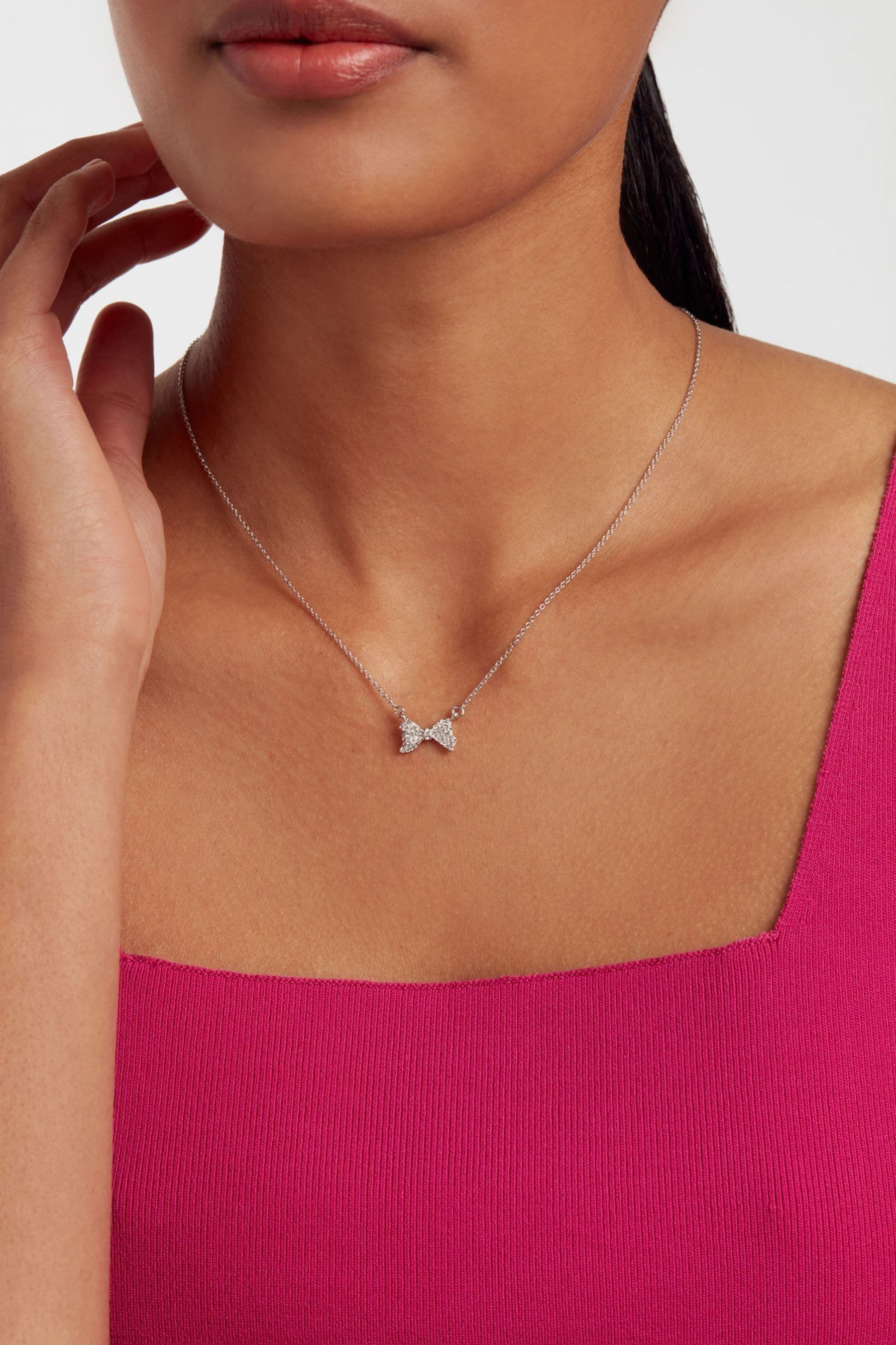 Ted baker silver bow necklace 2025