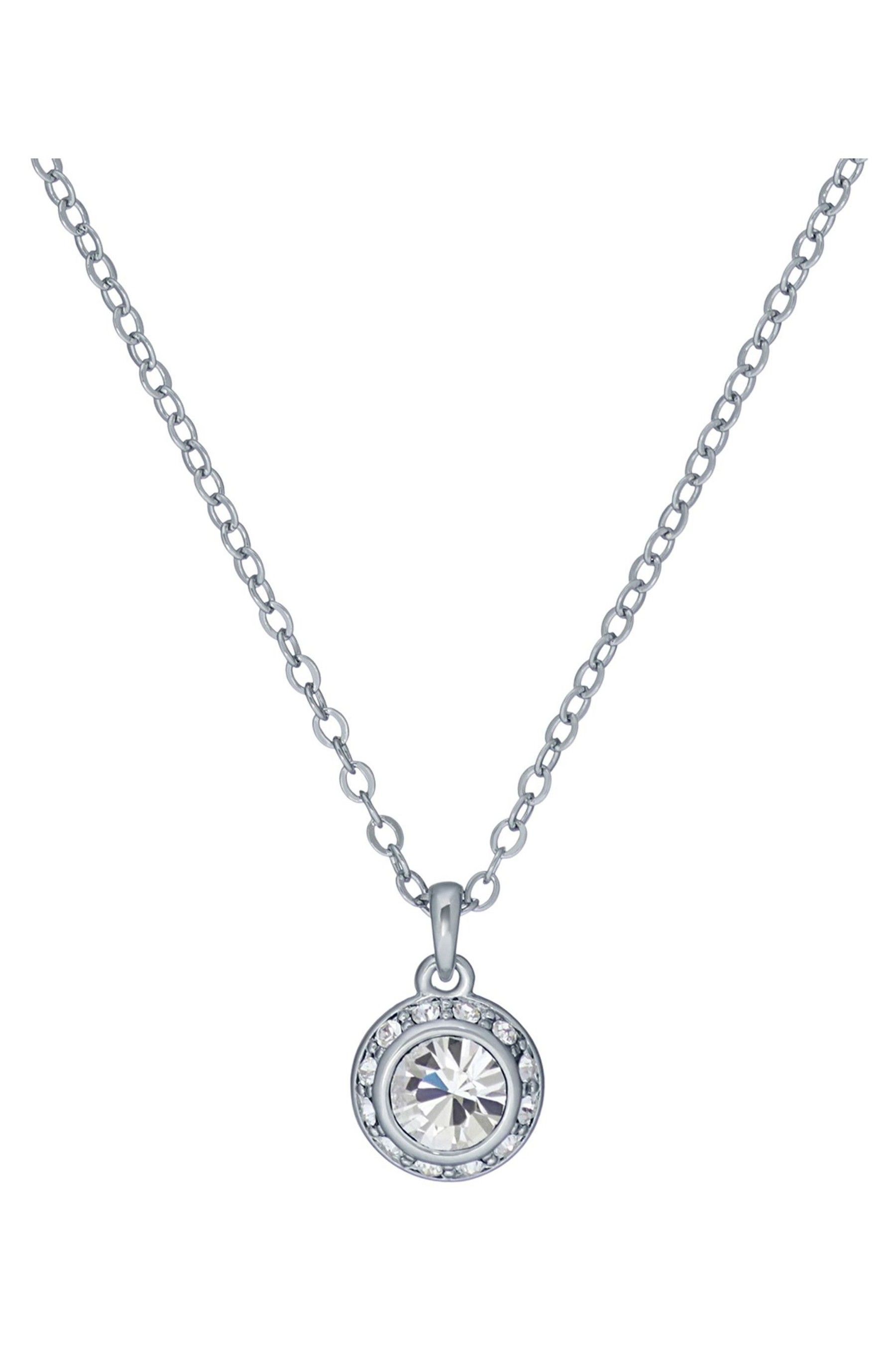 Silver ted online baker necklace
