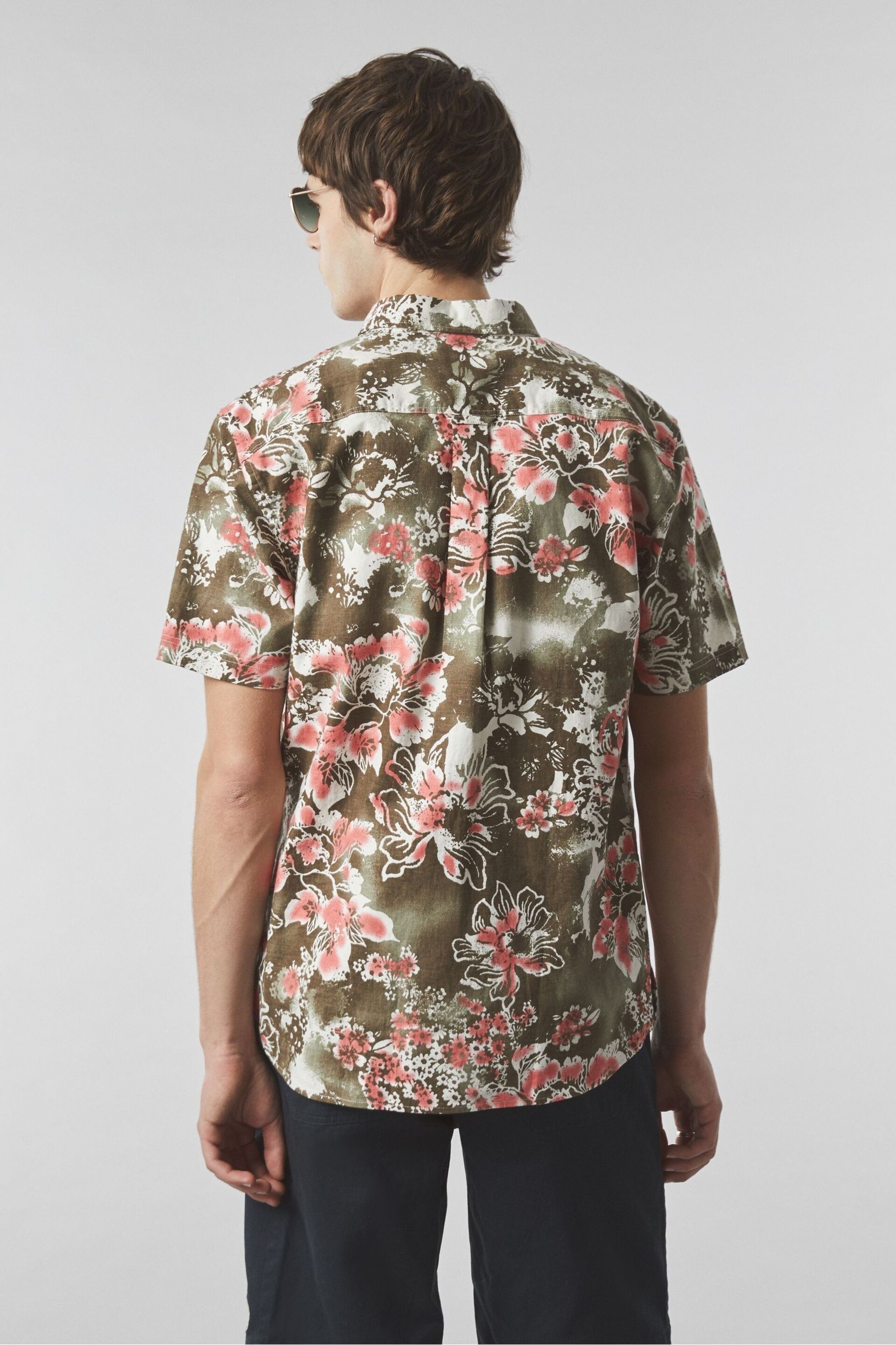 Pretty Green Black Randall Floral Short Sleeve Shirt - Image 2 of 3