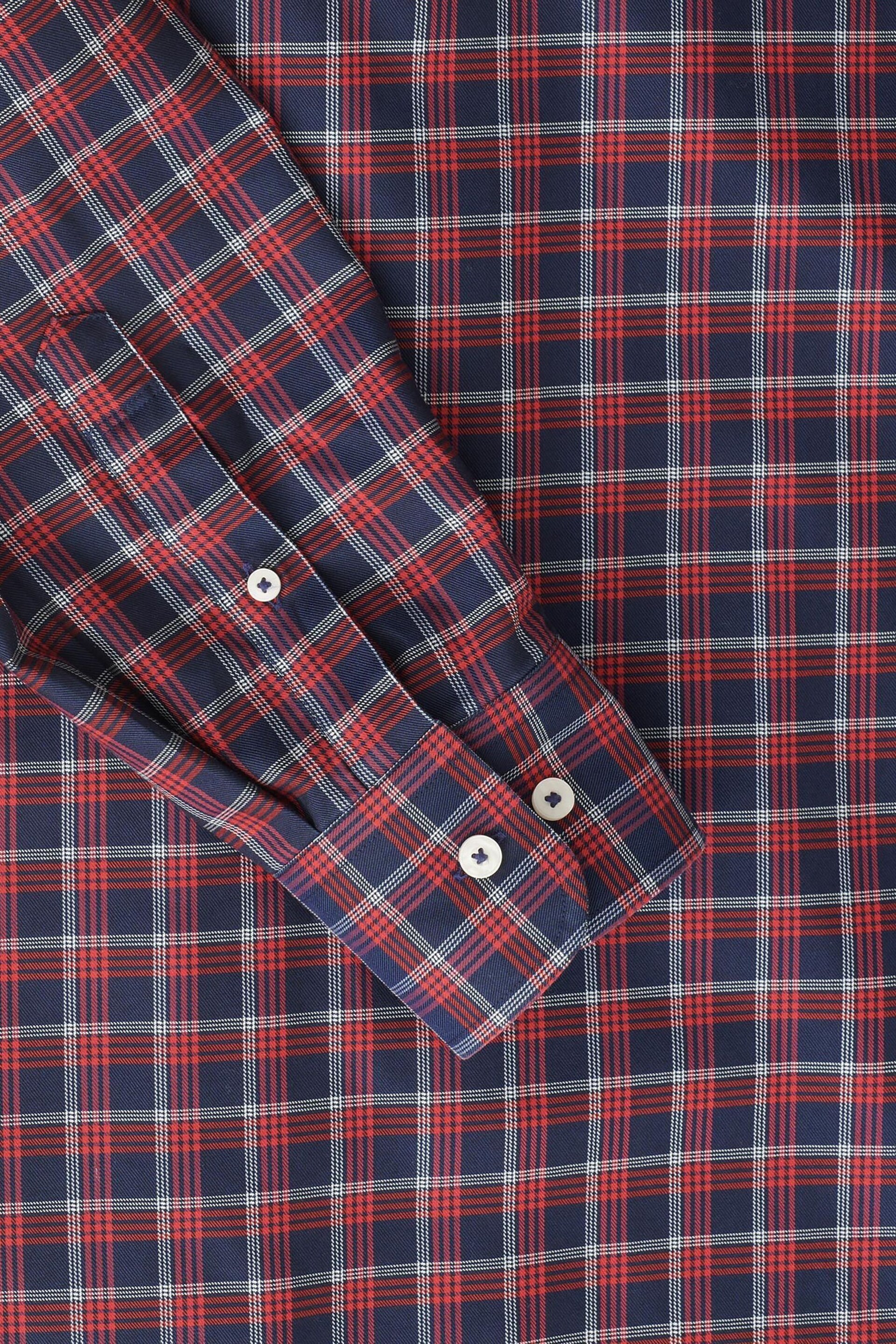UNTUCKit Blue/Red Wrinkle-Free Slim Fit Cheny Shirt - Image 6 of 6