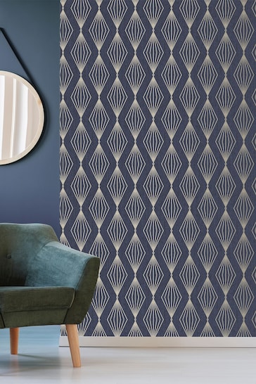 Art For The Home Dark Grey Boutique Marquise Geo Wallpaper