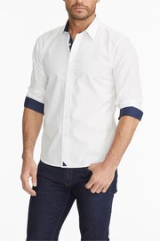 UNTUCKit White/Navy Wrinkle-Free Relaxed Fit Las Cases Special Shirt - Image 1 of 5