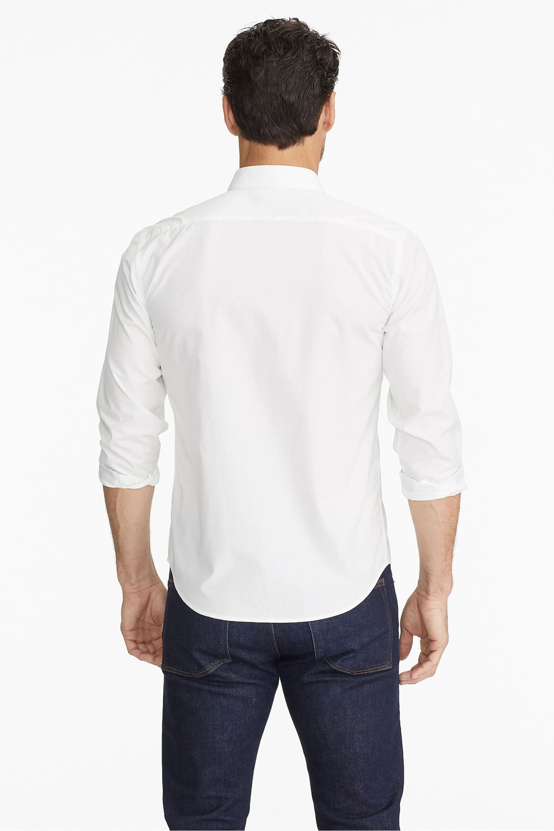UNTUCKit White/Navy Wrinkle-Free Relaxed Fit Las Cases Special Shirt - Image 2 of 5