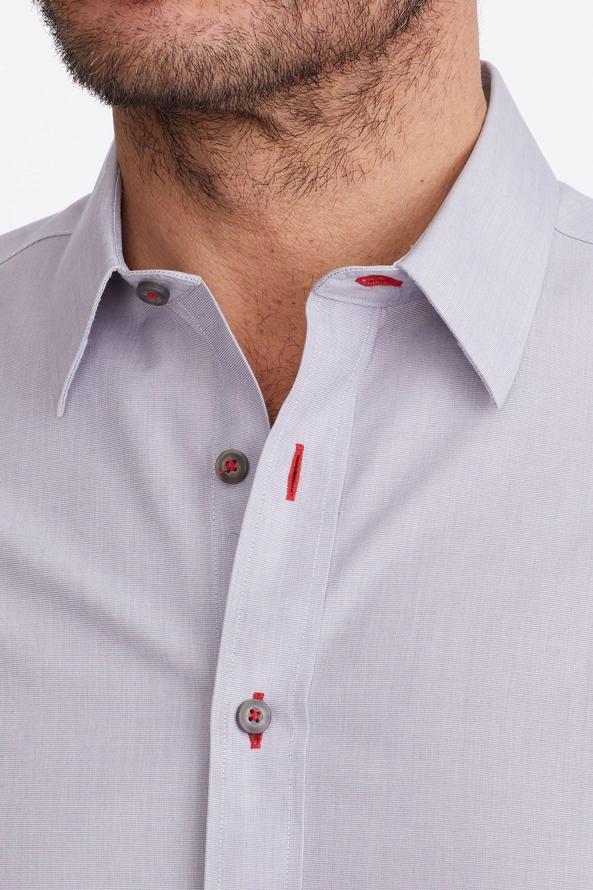 UNTUCKit Grey Wrinkle-Free Relaxed Fit Rubican Shirt - Image 4 of 5