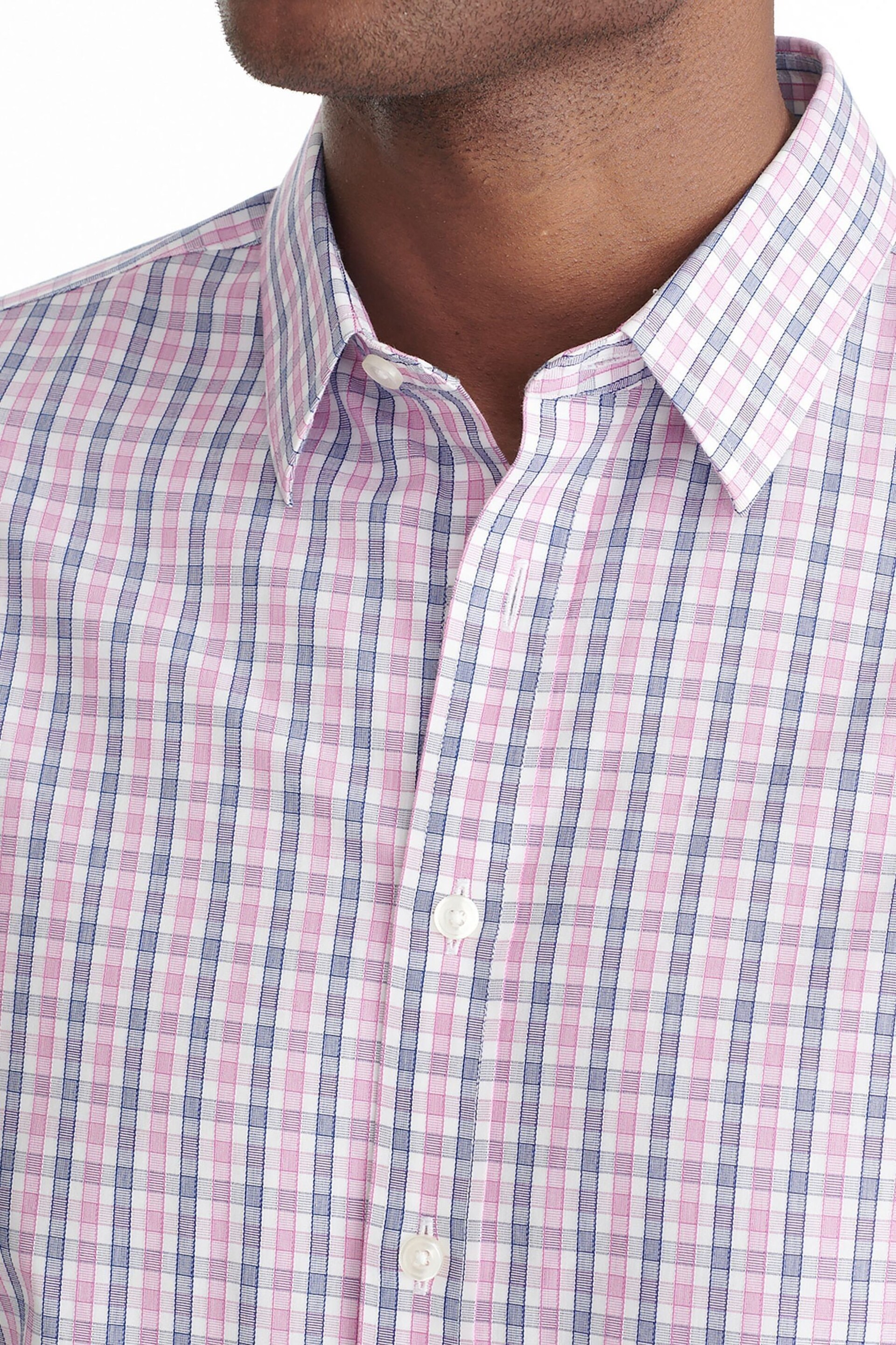 UNTUCKit Pink/Blue Wrinkle-Free Slim Fit Dolcetto Shirt - Image 3 of 6