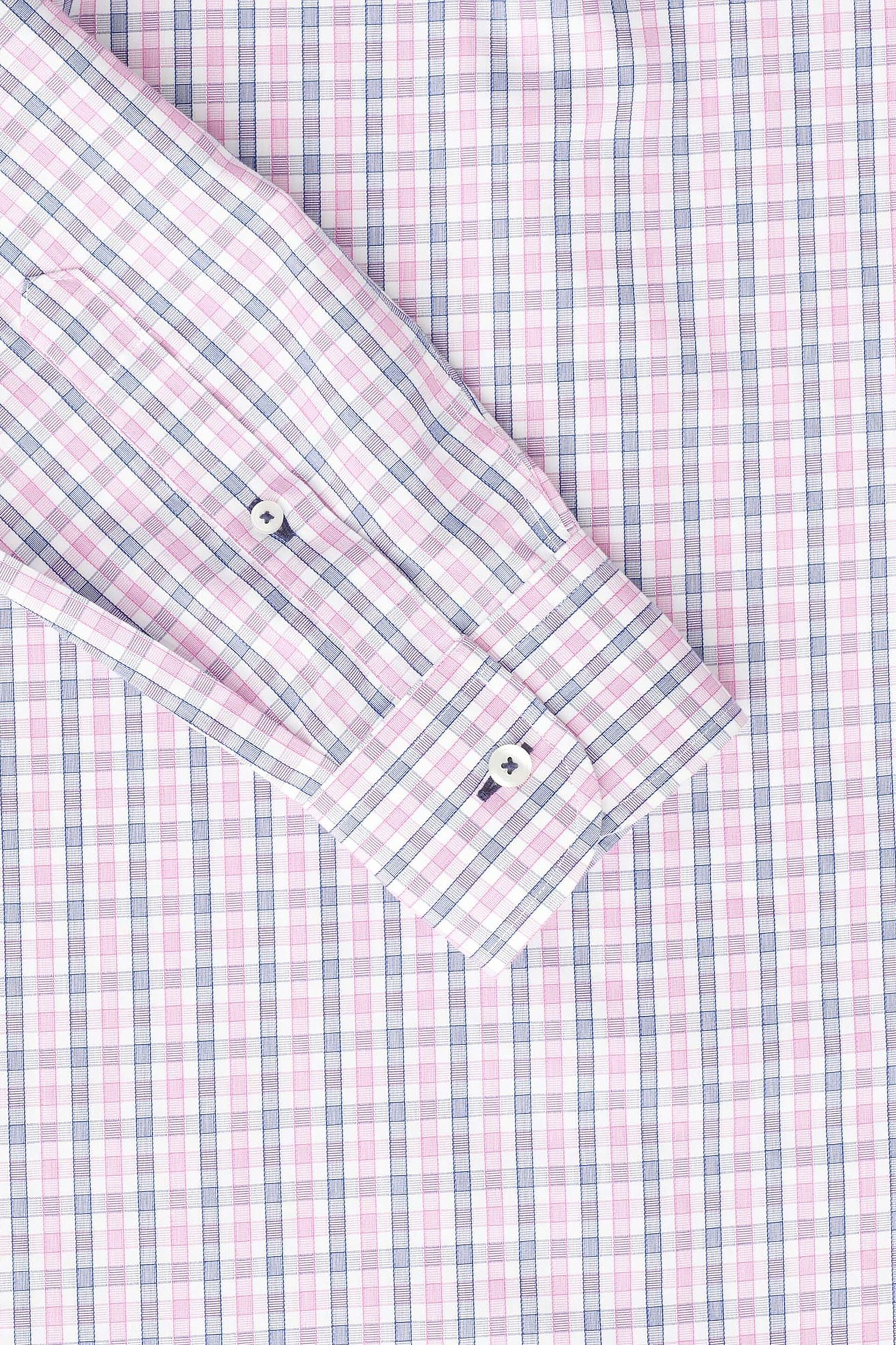UNTUCKit Pink/Blue Wrinkle-Free Slim Fit Dolcetto Shirt - Image 6 of 6