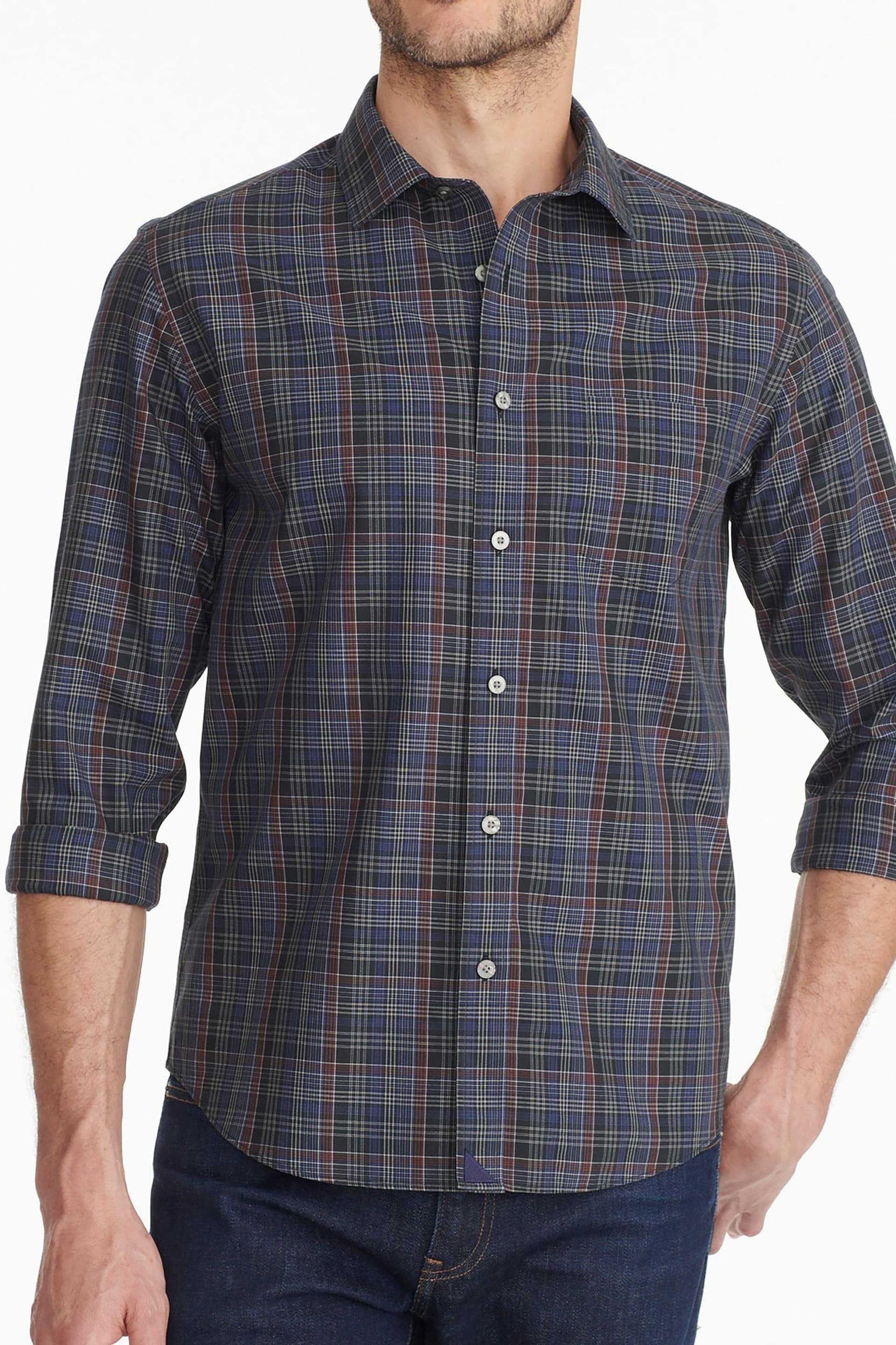 UNTUCKit Blue Wrinkle-Free Slim Fit Cordero Shirt - Image 1 of 5