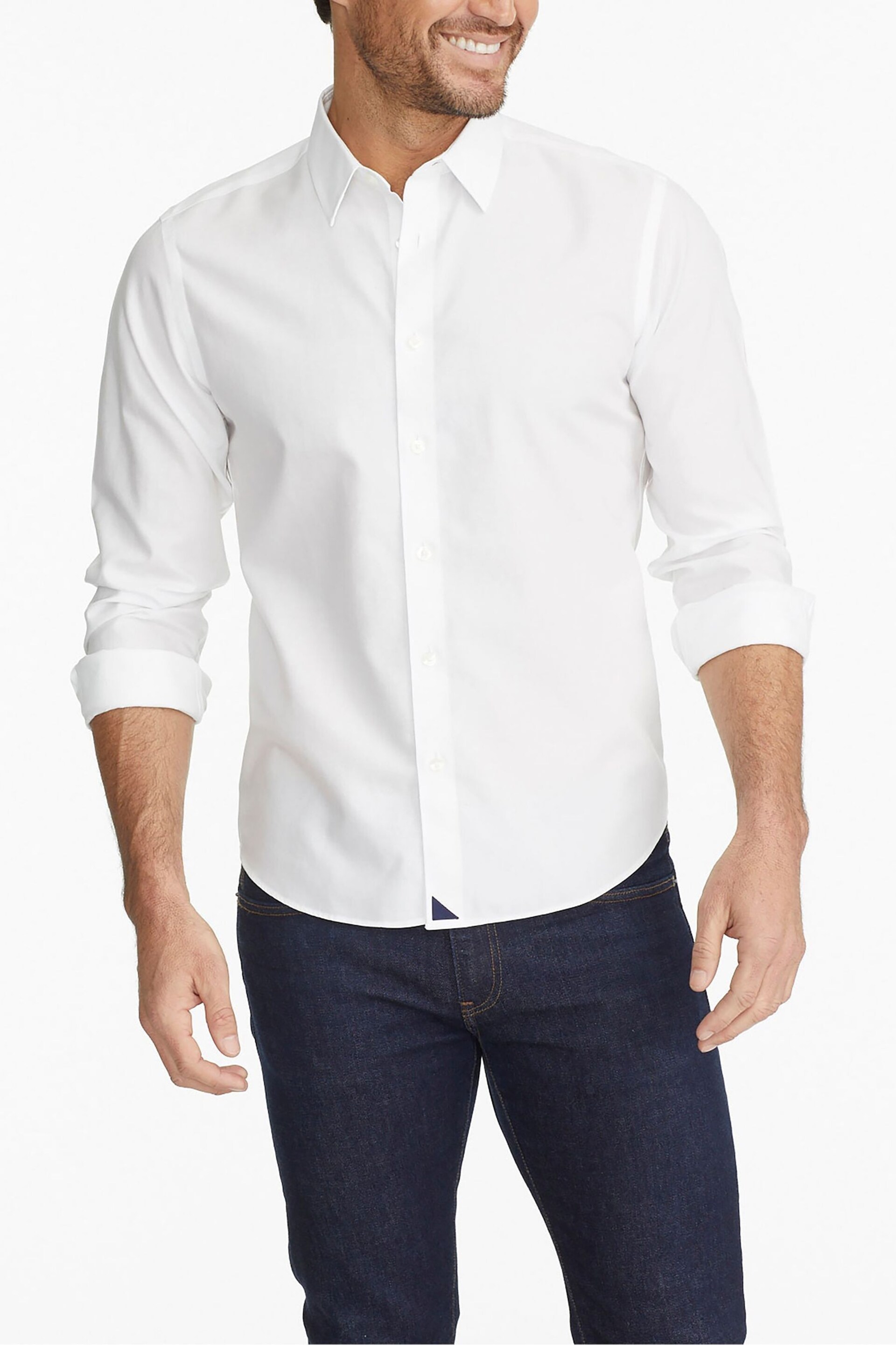 UNTUCKit White Off Wrinkle-Free Relaxed Fit Las Cases Shirt - Image 1 of 3