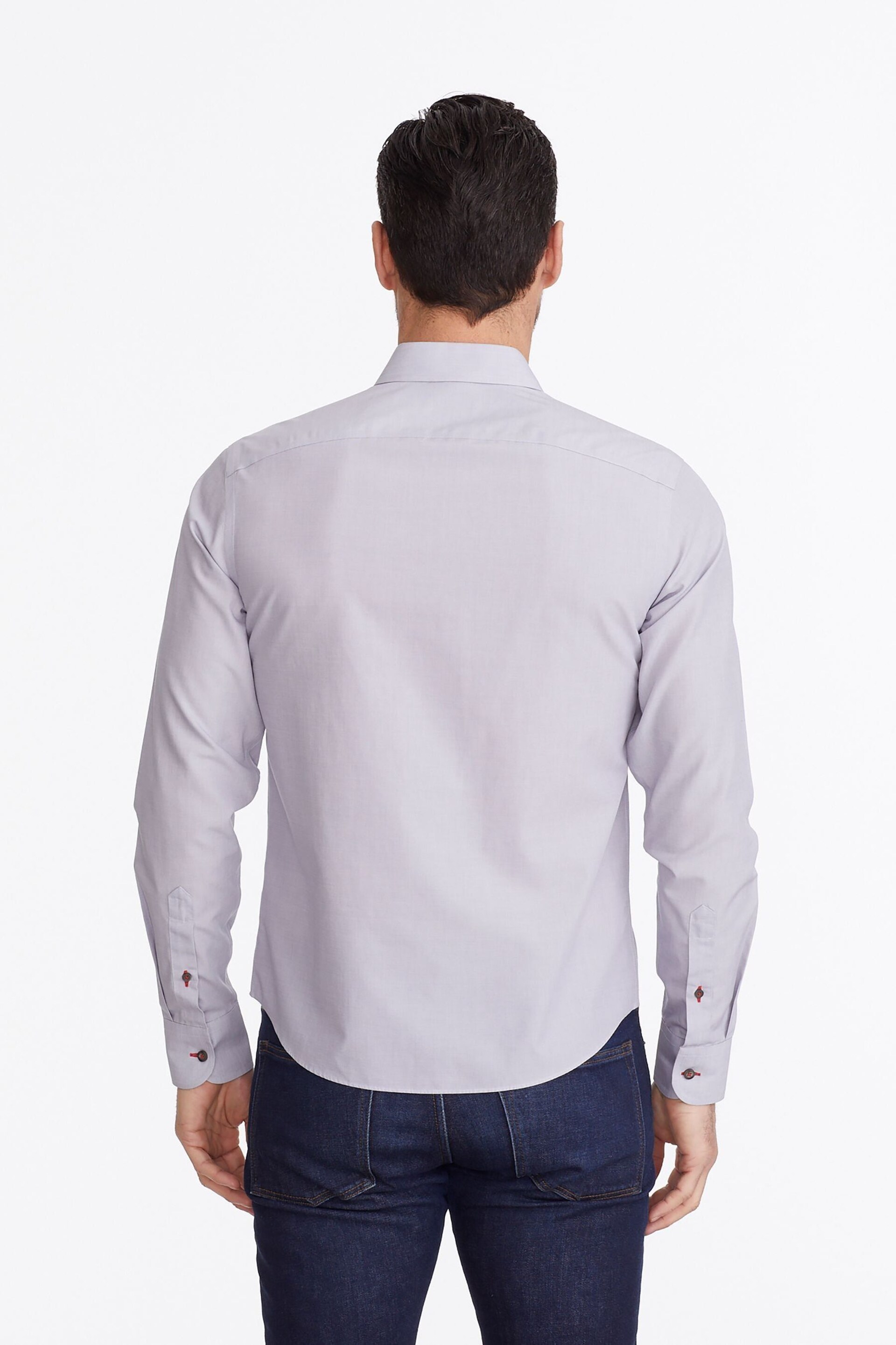 UNTUCKit Grey Light Wrinkle-Free Relaxed Fit Rubican Shirt - Image 2 of 6