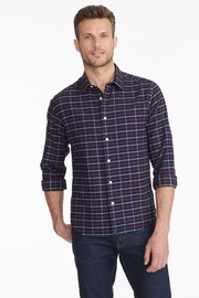UNTUCKit Blue Dark Flannel Regular Fit Bozeman Shirt - Image 1 of 6