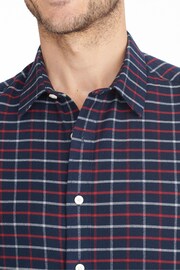 UNTUCKit Blue Dark Flannel Regular Fit Bozeman Shirt - Image 4 of 6