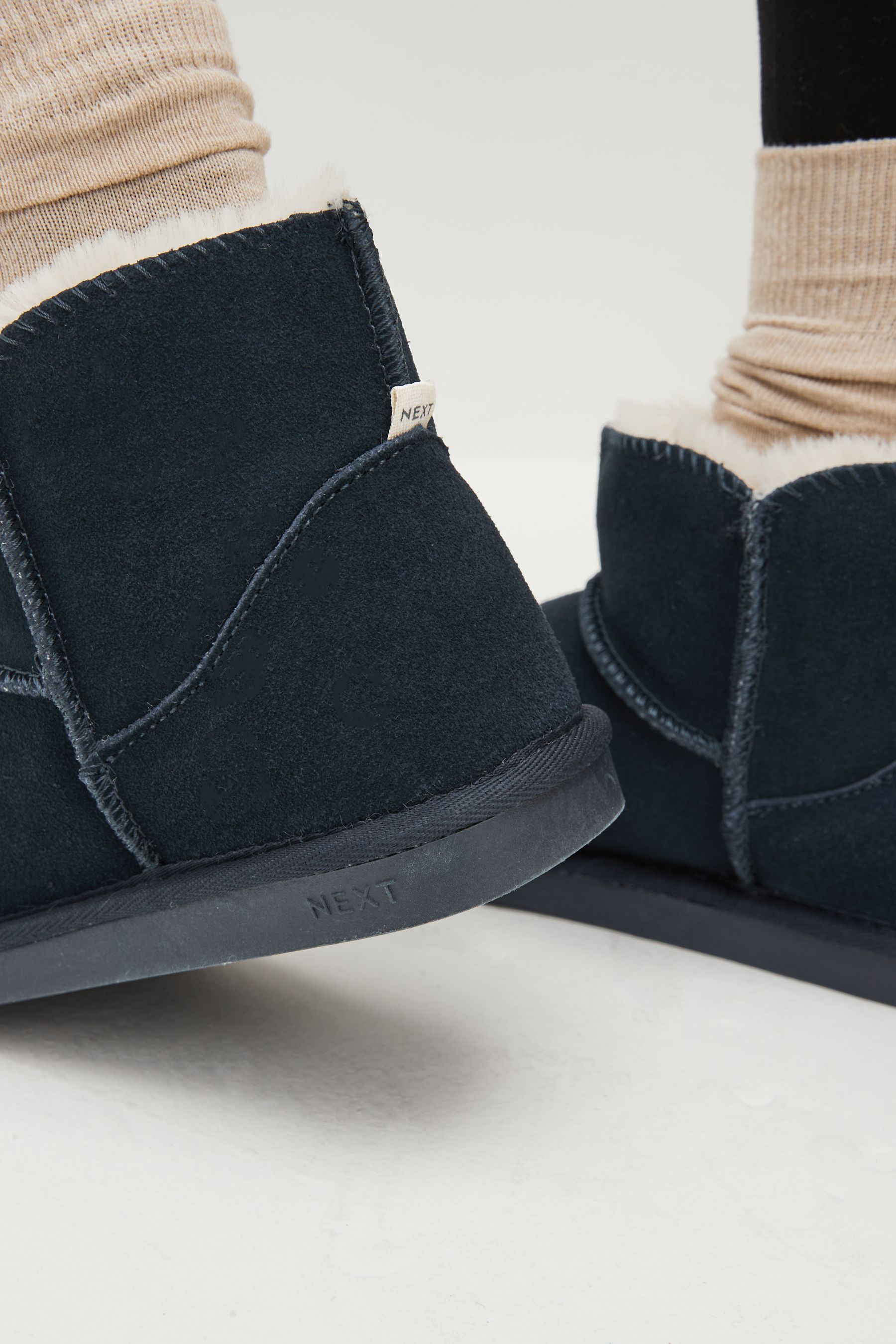 Blue slipper boots on sale