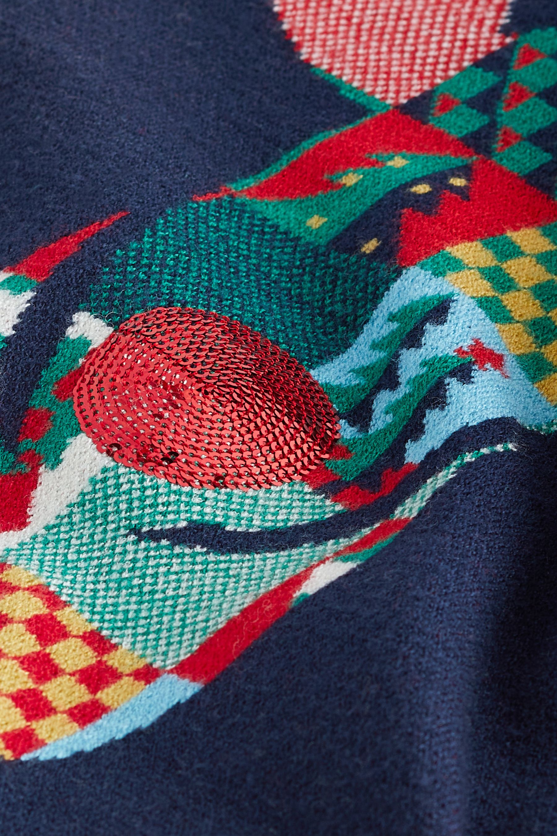 Buy Navy Blue Maternity Christmas Jumper from Next Luxembourg