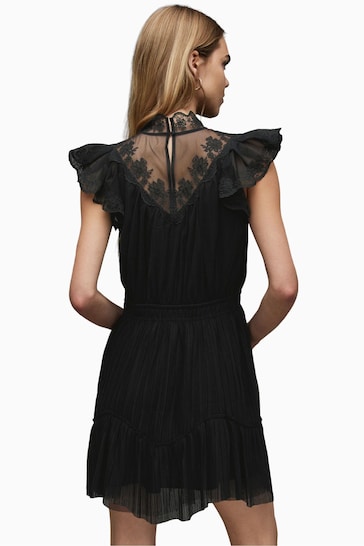 AllSaints Black Azura Dress