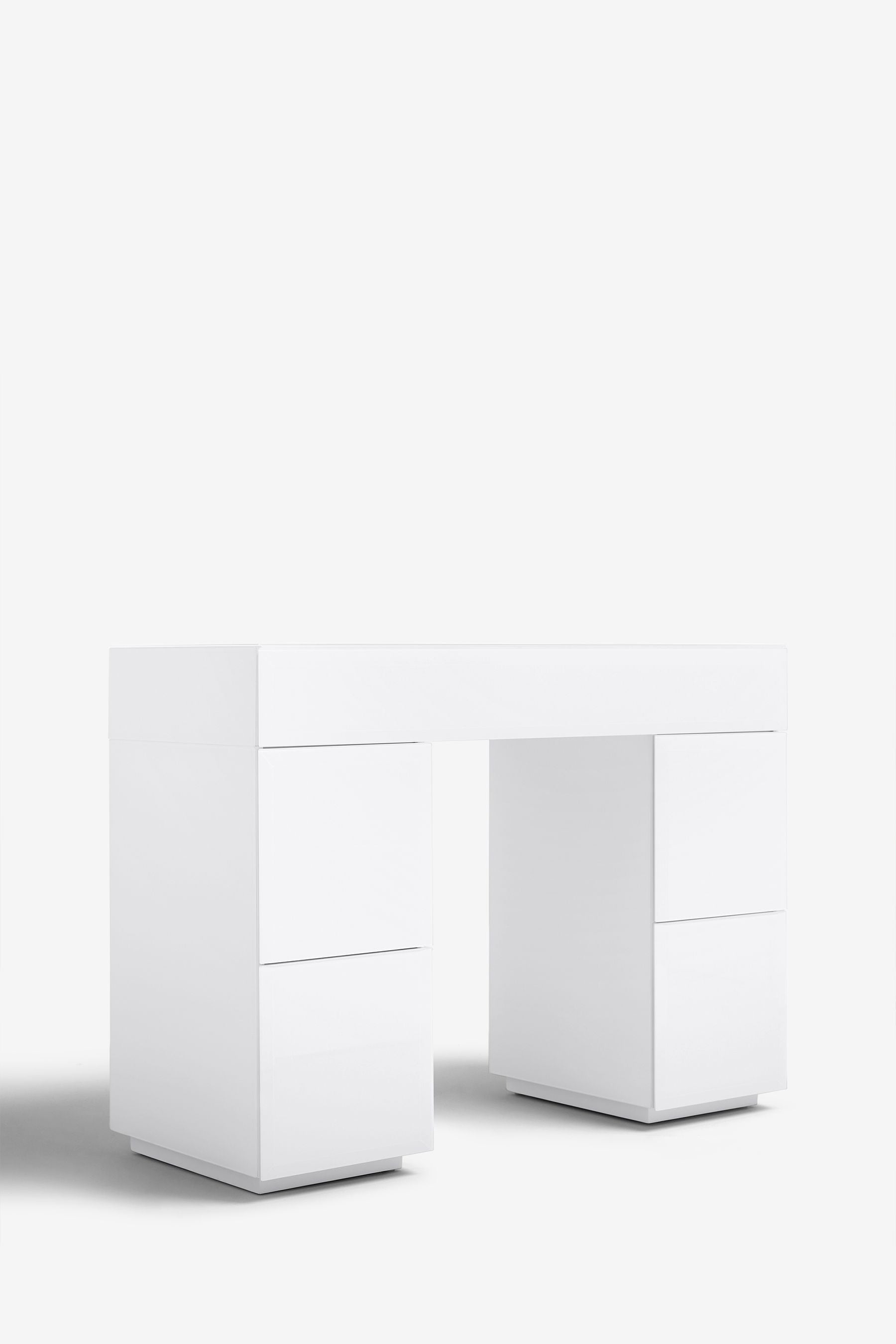 Buy White Sloane Glass Collection Luxe Space Saving Storage