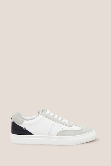 White Stuff White Leather Lace-Up Trainers