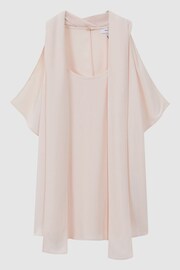 Reiss Nude Calista Tie Neck Draped Blouse - Image 2 of 5