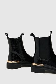 Schuh Calm Black Croc Boots - Image 4 of 4