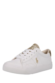 Polo Ralph Lauren Kids Gold Glitter Ryley Trainers - Image 1 of 1