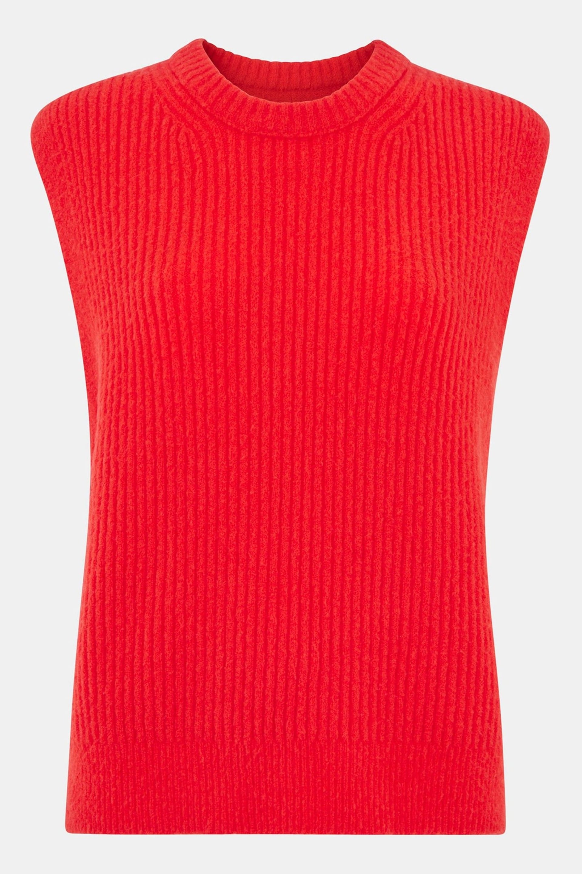 Whistles Red Textured Rib Tank - Image 5 of 5