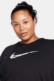 Nike Black Womens Dri-FIT Curve Short Sleeve Running Top - Image 4 of 4