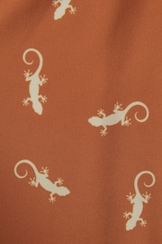Reiss Orange/White Cammy Junior Reptile Print Drawstring Swim Shorts - Image 4 of 4
