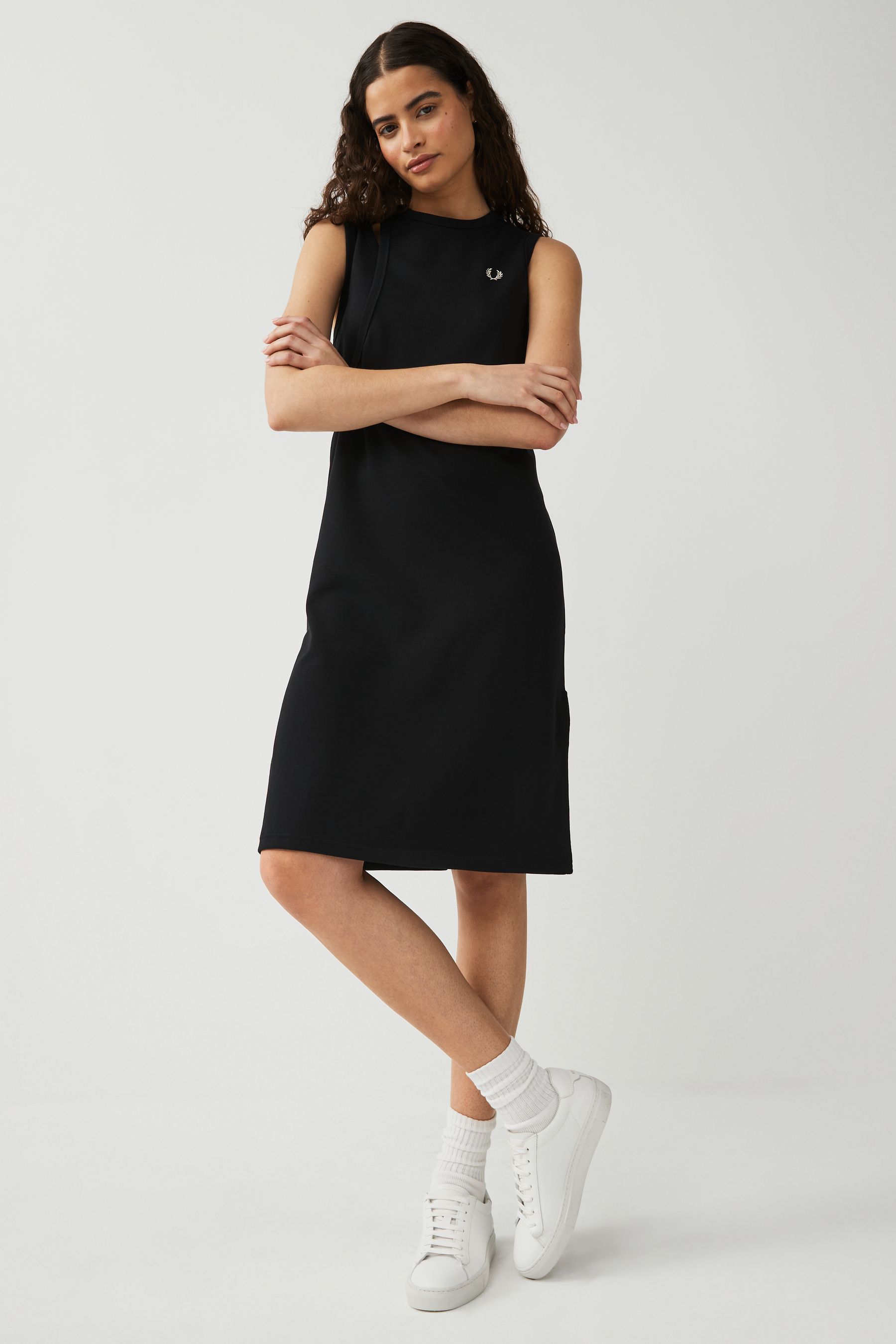 Buy Fred Perry Womens Layered Black Dress from Next Qatar