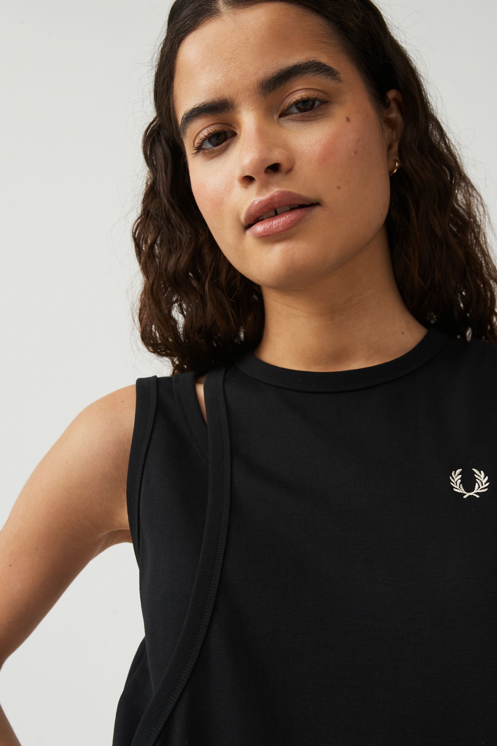 Fred Perry Womens Layered Black Dress - Image 3 of 3