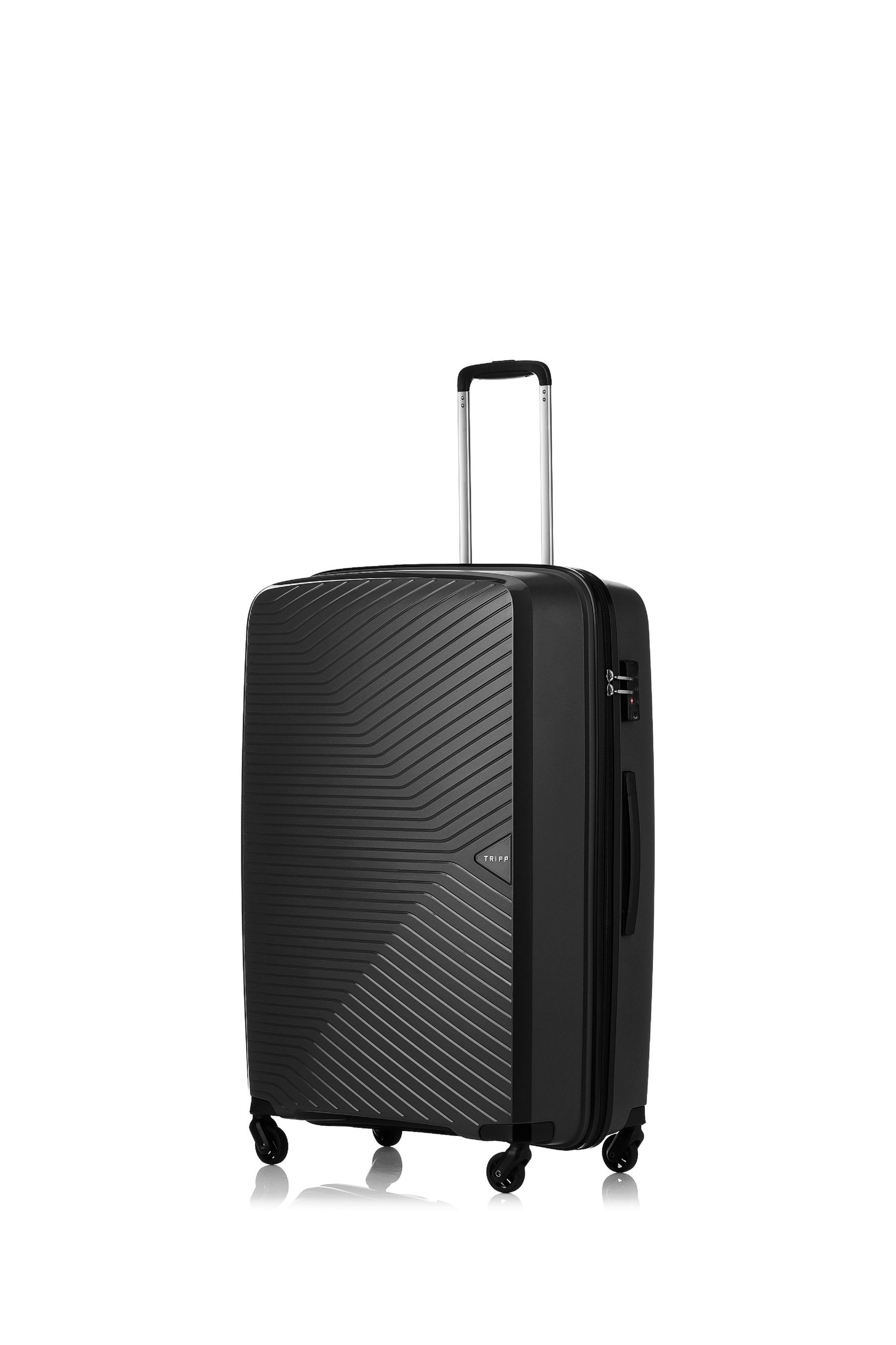 Black four wheel suitcase hotsell