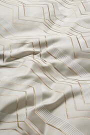 Champagne Geo Jacquard Duvet Cover and Pillowcase Set - Image 6 of 6