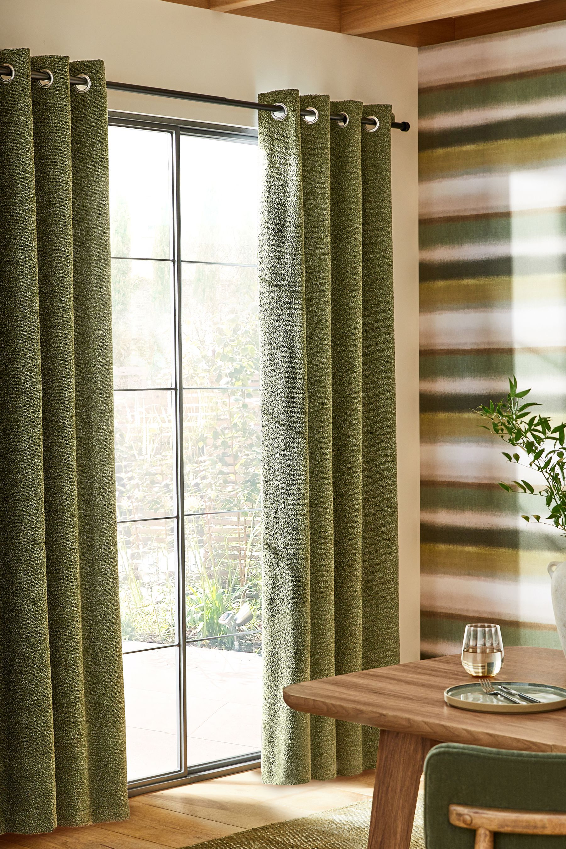Green curtain on sale fabric online