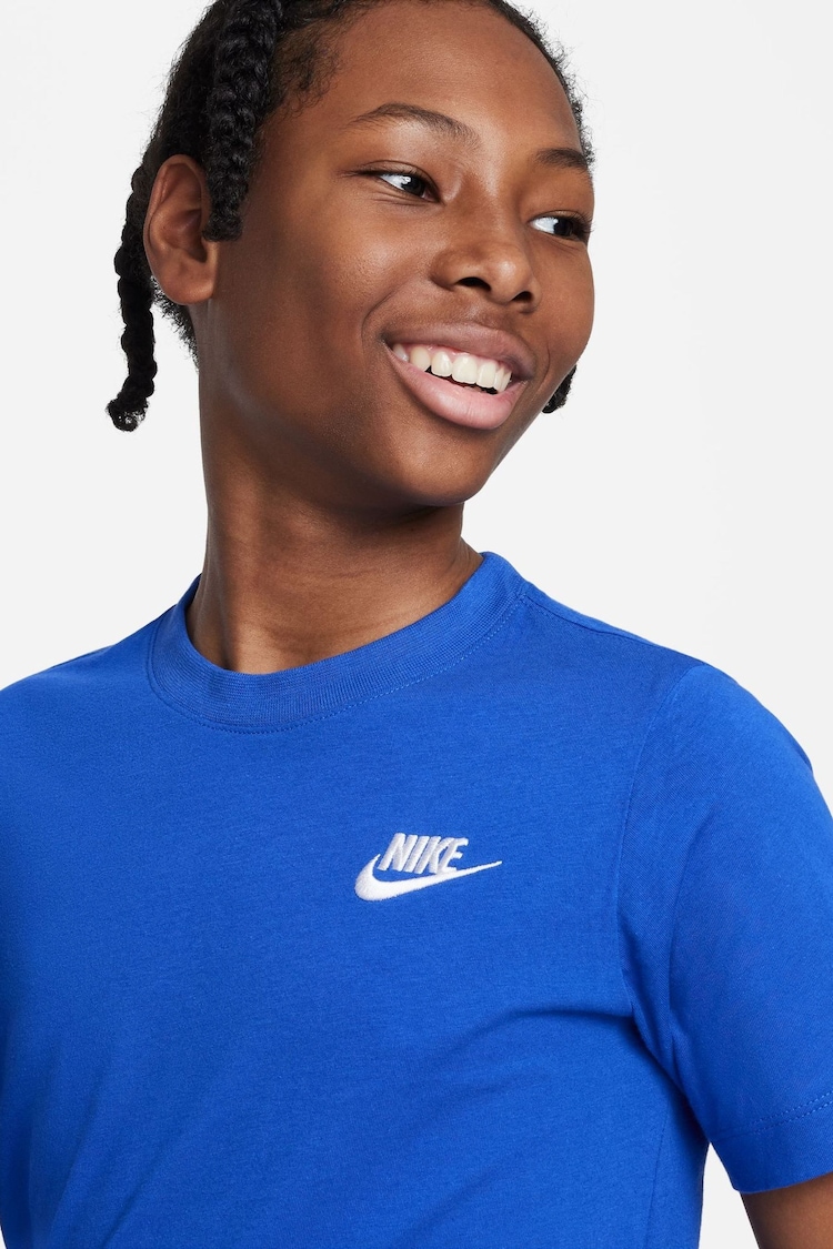 Nike Royal Blue Futura T-Shirt - Image 4 of 4