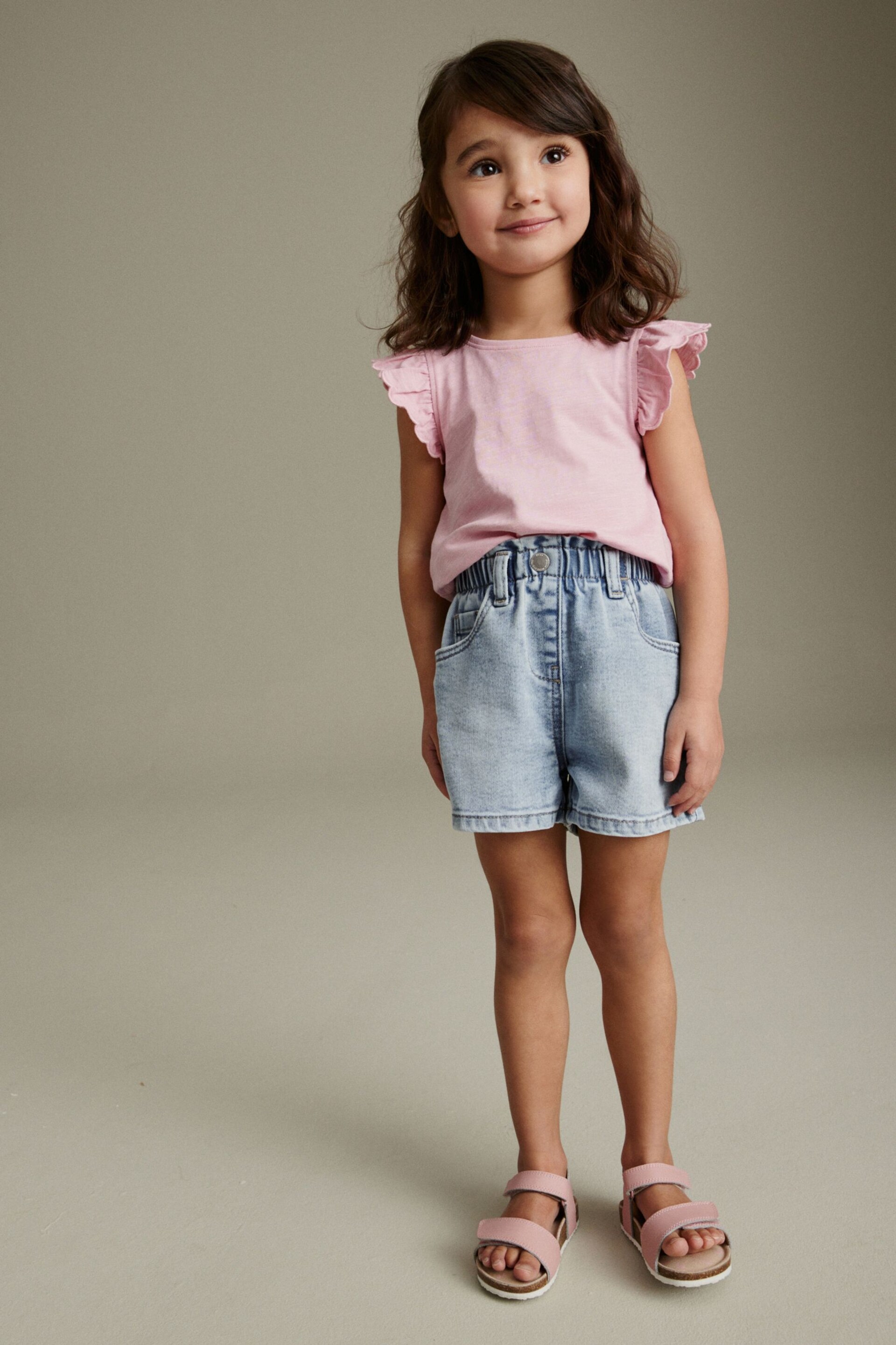 Denim Light wash MOM Shorts (3mths-7yrs) - Image 2 of 7