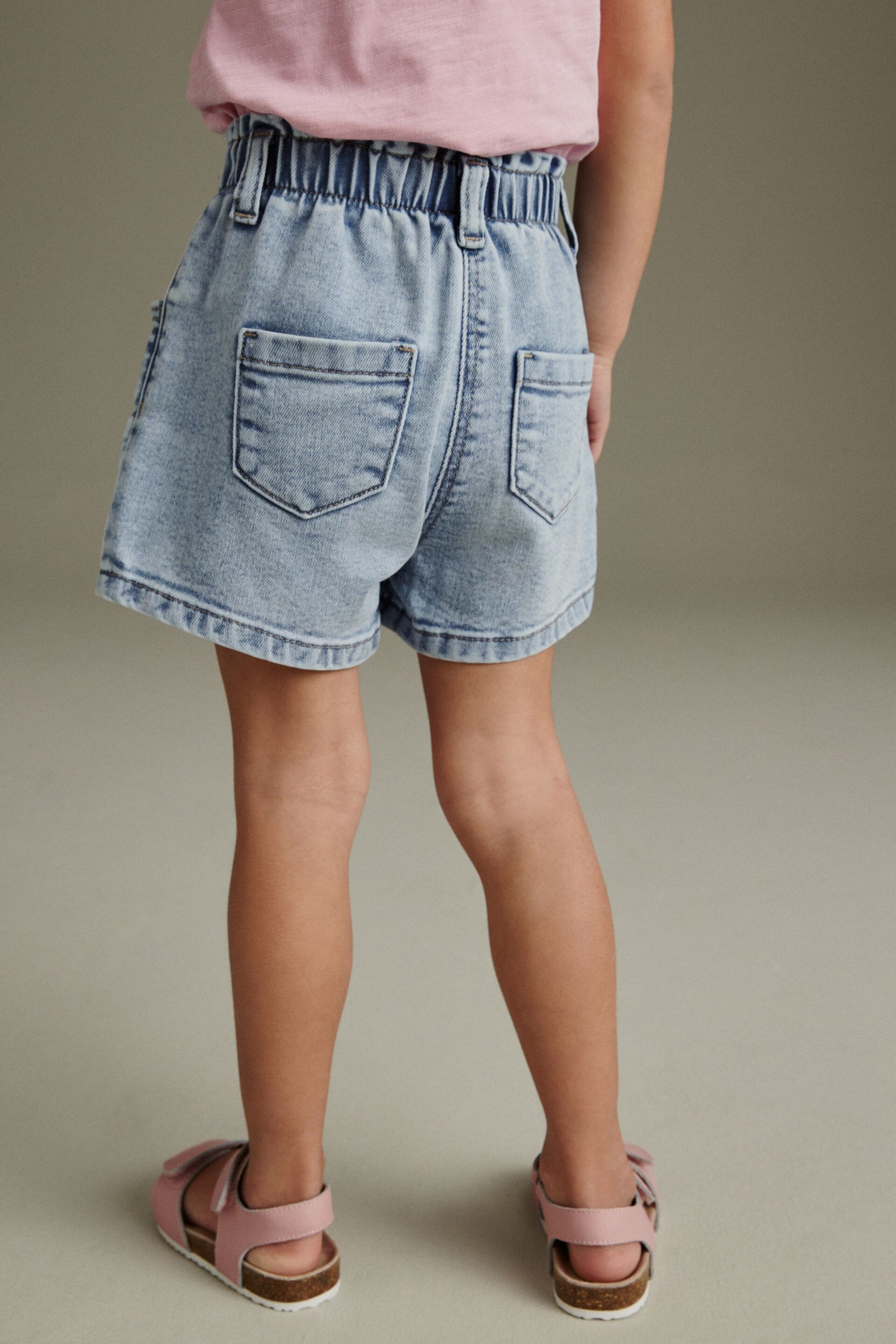 Denim Light wash MOM Shorts (3mths-7yrs) - Image 4 of 7