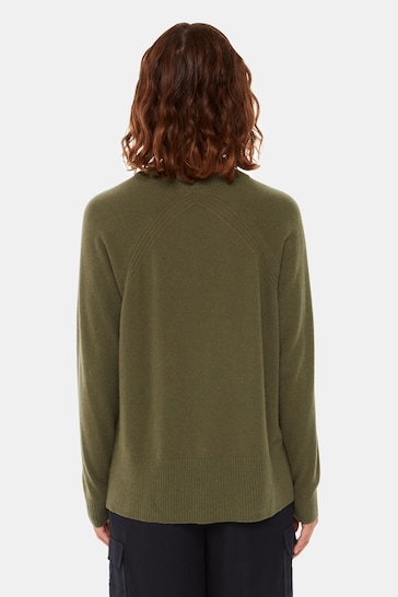Whistles Green Ultimate Cashmere Crew Neck Jumper